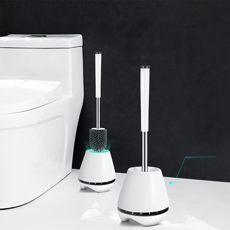 ECO Friendly Cleaner Silicone Toilet Brush Bathroom Holder Set Healthy for Toilet Cleaning