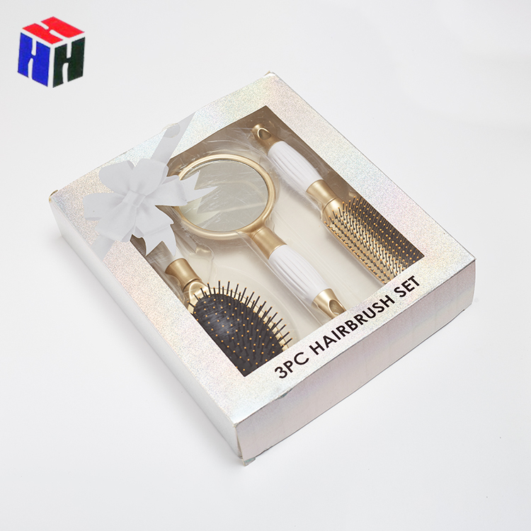 Professional Hairbrush Set With 3pcs Type comb Custom Logo Round Brushes For Hair