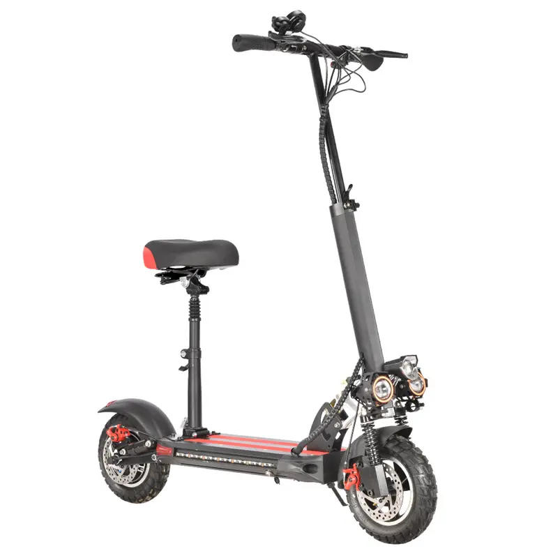 Adult 800W electric scooter 10 inch folding two-wheel mini battery car with seat
