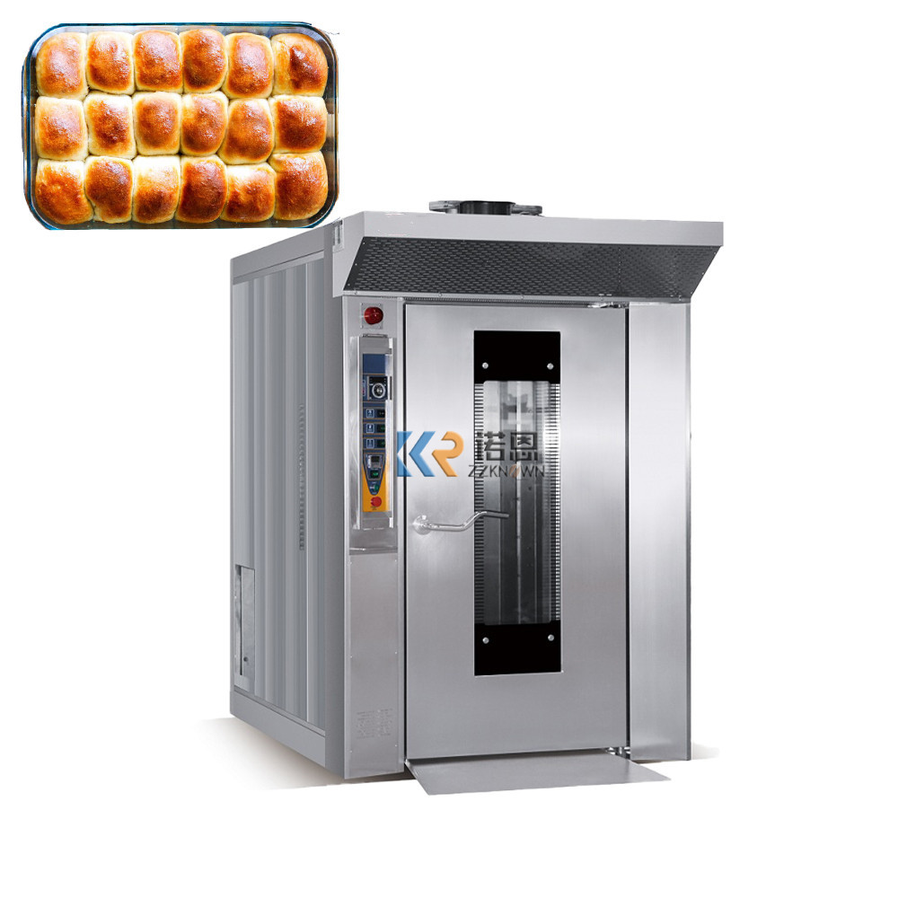 Industrial Electric Rotating Baking Oven with 12 Tray Stainless Steel Rotary Bread Pita Cookie Pizza Chicken Bakery Equipment