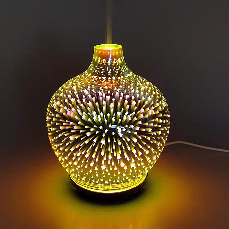 Star 3D Glass Electric Aroma Diffuser, Indoor Fragrance Oil Diffuser , Home Aromatherapy Diffuser
