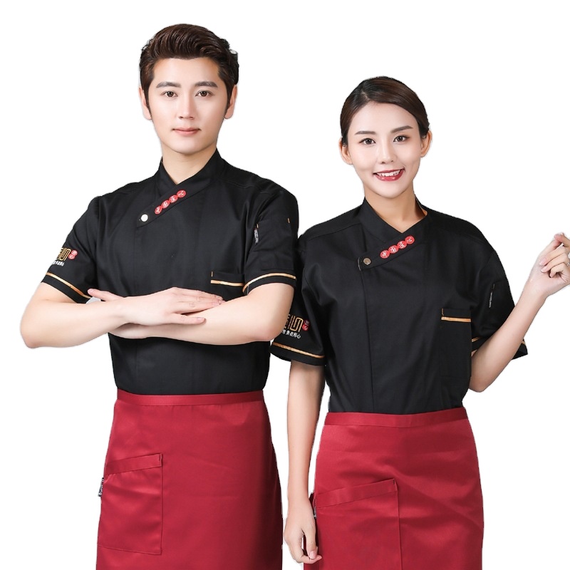 Wholesale Chef Clothes Unisex Restaurant Uniform Kitchen Waiter Waitress Cook Shirt Hotel Barber Dessert Cake Shop Work Overalls