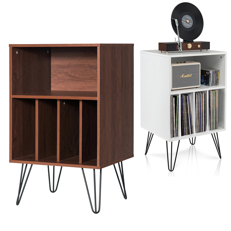 Living Room Bedside Sofa Side Books Vinyl Holder Record Storage Cabinet Table Record Player Display Shelf Rack Turntable Stand