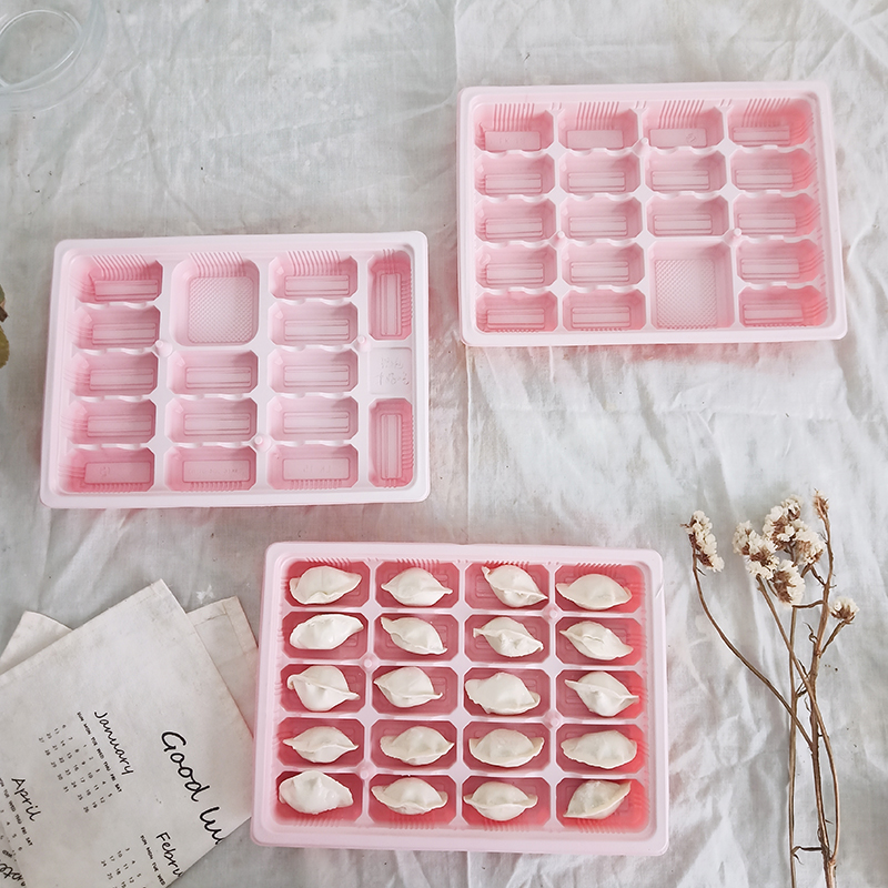 eco friendly frozen blister food pp korea dumpling tray with dividers
