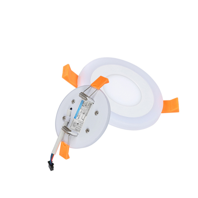 3+3w 6+3w 12+4w 18+6w Wholesale High Quality Office High Efficiency Round 2colors Panel Lamp