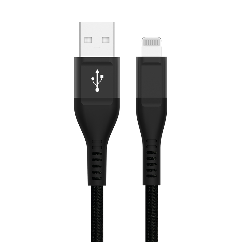 Плетеный 2.4a Быстрая зарядка mfi сертифицированный usb кабель для iphone lightning Кабель для передачи данных 1 м 2 м