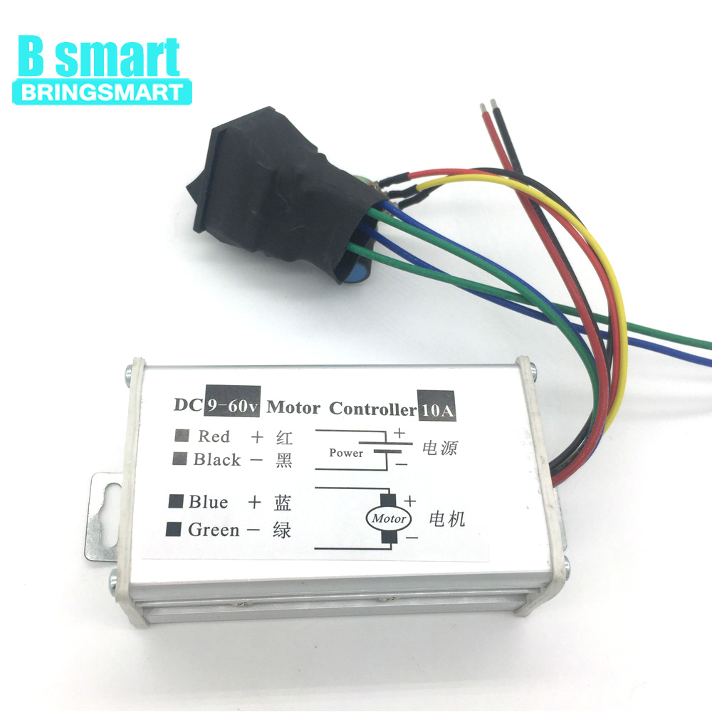 Bringsmart CCM6D DC 9 V-60 V 10A Плавная металлический электронный регулятор скорости Поддержка переднего заднего PWM драйвер платы