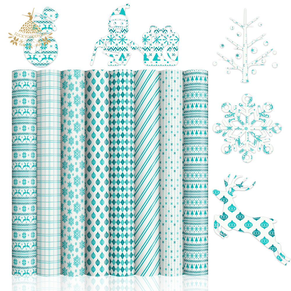 Lake blue12*12inches Christmas Infusible Transfer Ink for Cricut Joy Mug Press Transfer Ink Sheets for T-Shirt Sublimation Vinyl