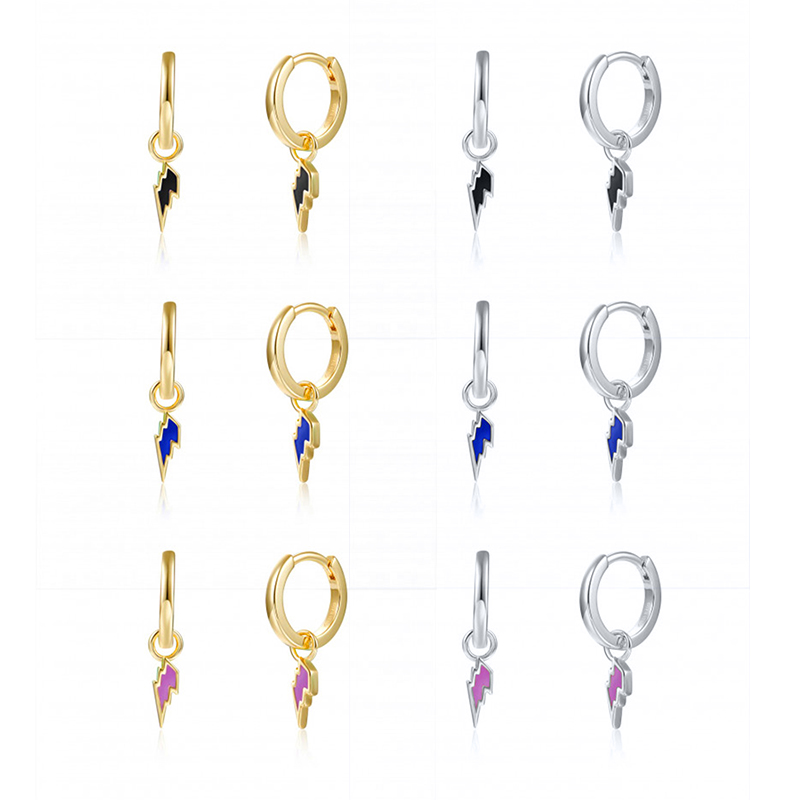 CANNER Jewelry Wholesale Classic 925 Silver Earrings Lightning Drop Pendant Earrings For Woman