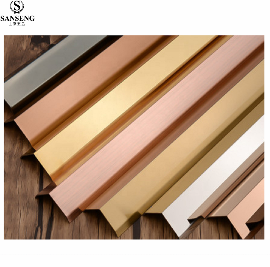 Decorative Mirror Gold T shape U channel 304 stainless steel profile