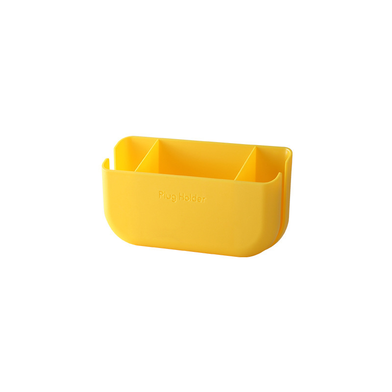 Wall-mounted remote control Bed mobile phone charging multi-cell storage rack storage box