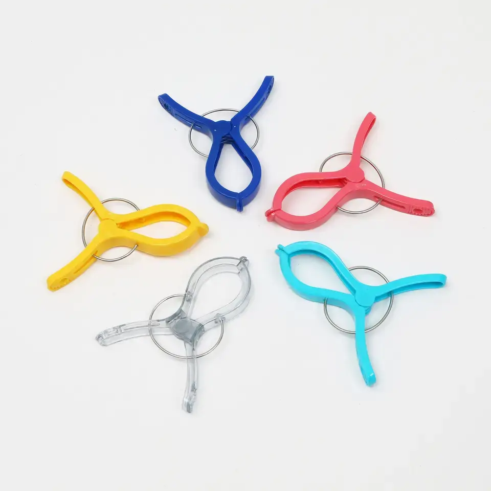Cheap Plastic Colorful Windproof Beach Towel Holder Laundry Clothespin Hanging Chair Clothes Clips Clamps Pegs for Blanket