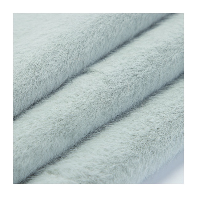 PV mink fabric 100% polyester synthetic rabbit hair winter fashion plush fabric women's coat