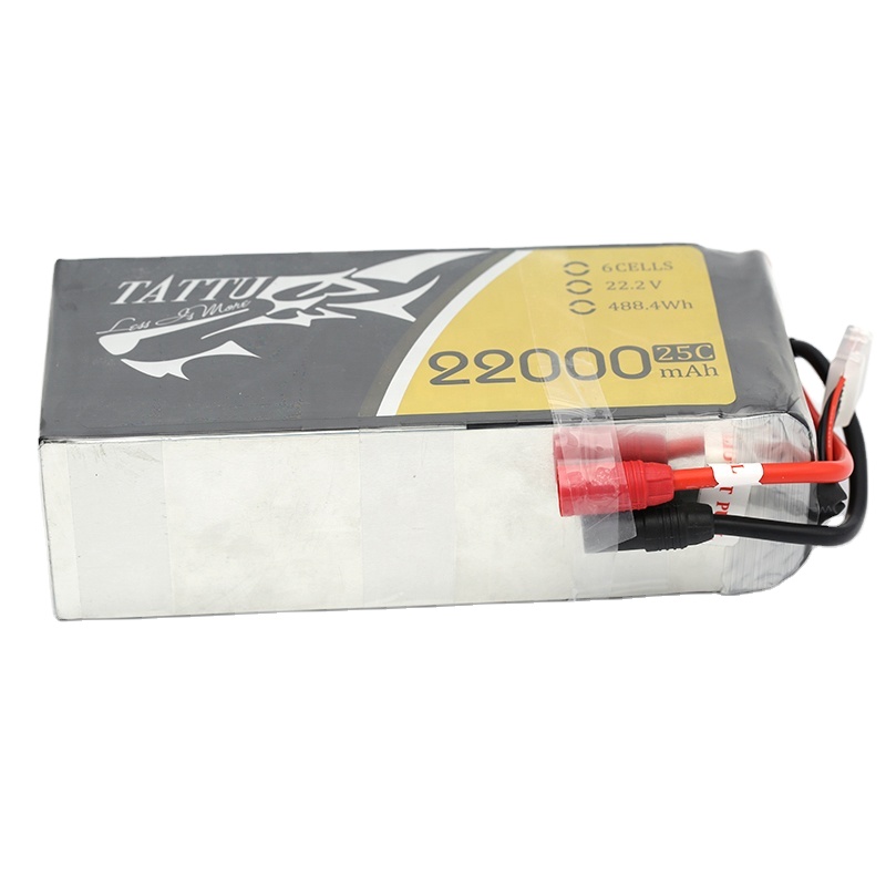 TATTU 22000mAh 22.2V 6S LiPO Battery Burst 25C for Big Load Multirotor FPV Drone Hexacopter Octocopter