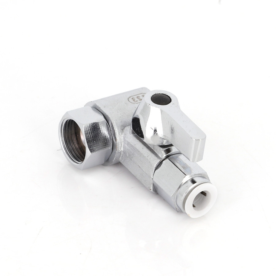9/16"* 9/16"*1/4" Quick Connect Ro Feed Water Adapter Brass Ball Valve Water Purifier Fitting