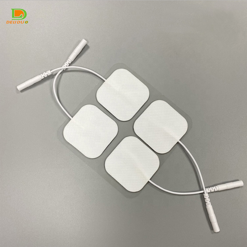 Tens Unit самоклеющиеся провода физиотерапевтические нетканые 5*5 см квадратные 4 ⑤ упак. Reuesd 30 раз липкие гелевые Электроды Колодки