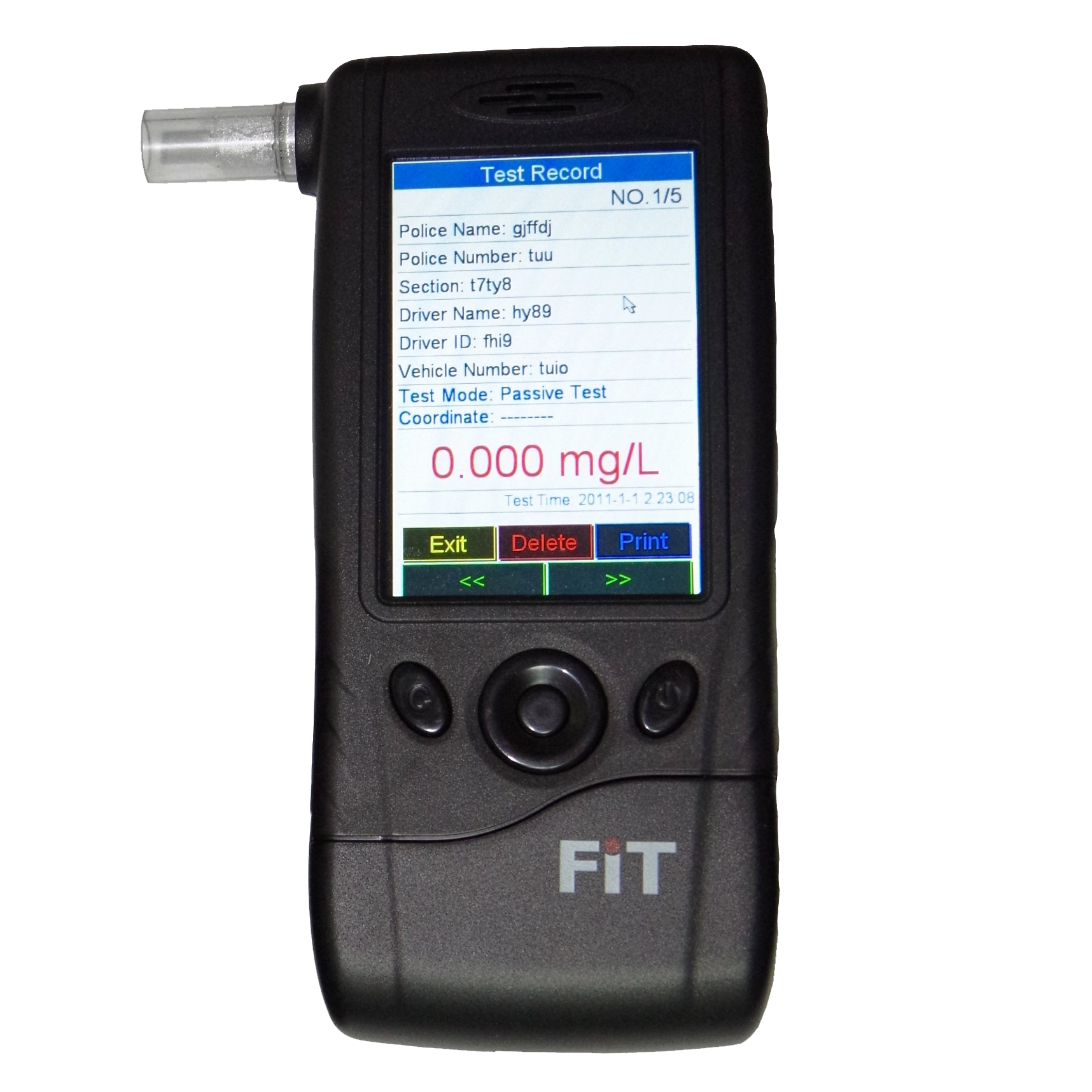 Правоохранительных органов Алкоголь тестер FiT333-T ips сенсорный экран панель Алкотестер с BT принтер вариант