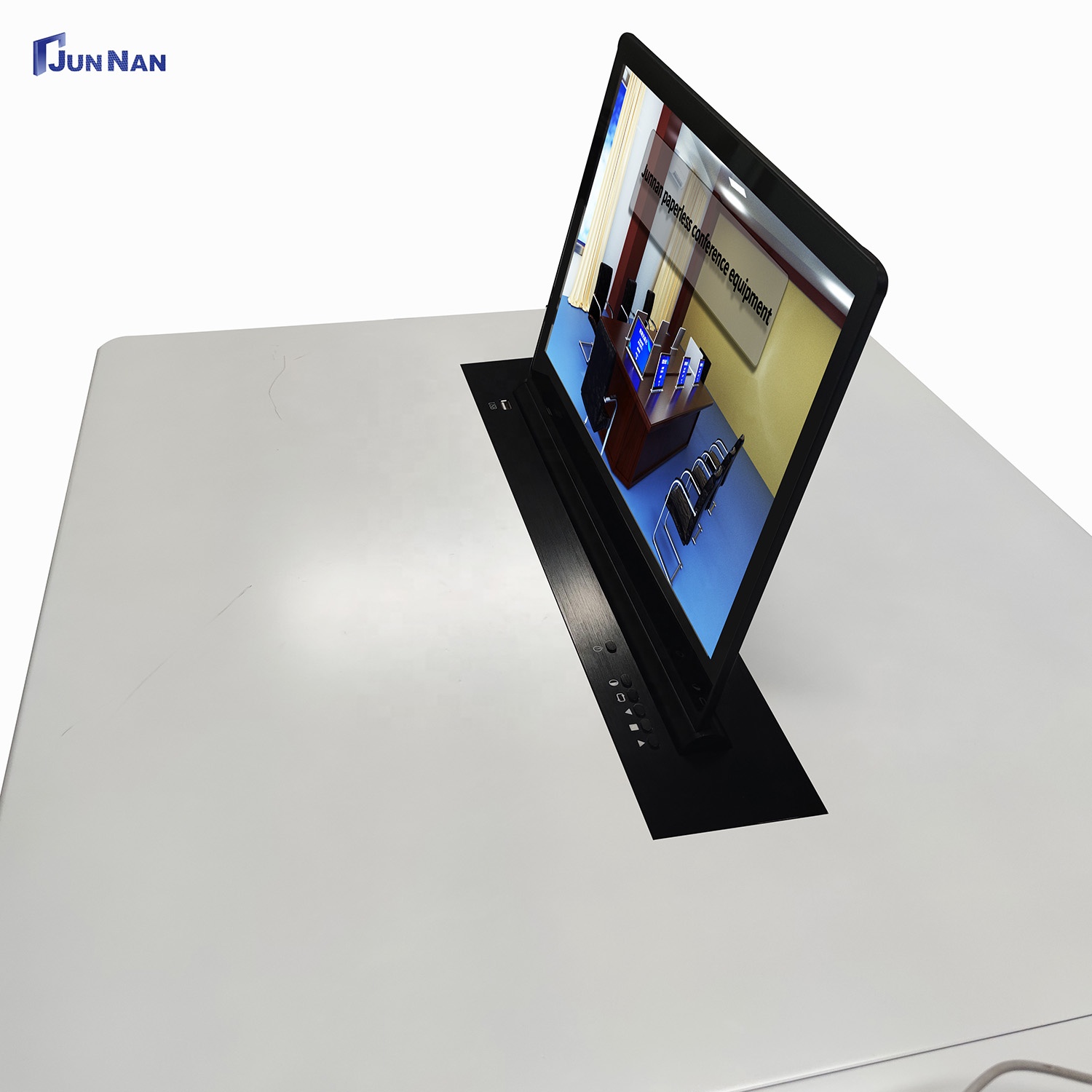 Video Conference System Motorized Computer LCD Monitor Lift Mechanism For Desk