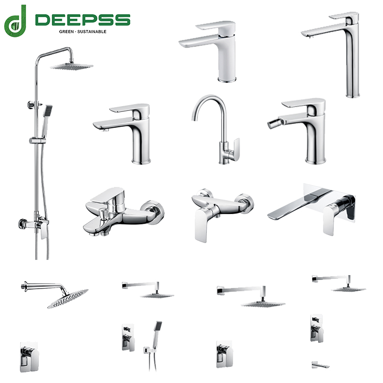 Deepss construction project full range chrome bathroom basin mixer shower faucet hot cold water tap kitchen robinet lavabo