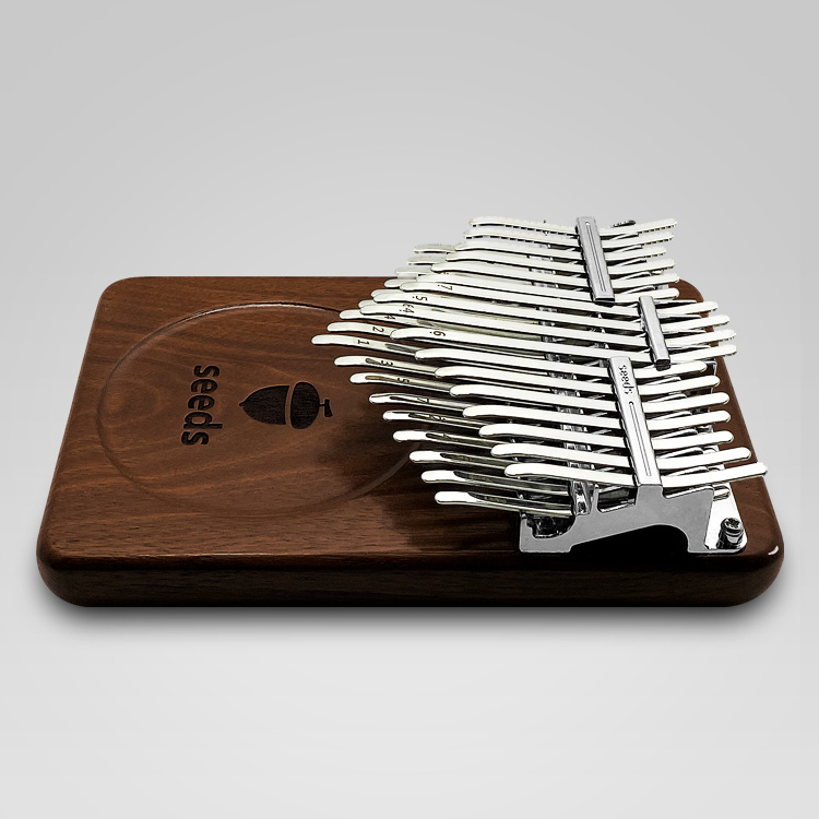 Pisces 34 key Chromatic Kalimba Seeds Double layers Plate Mbira Black walnut Solid wood Thumb piano Finger Musical Instrument