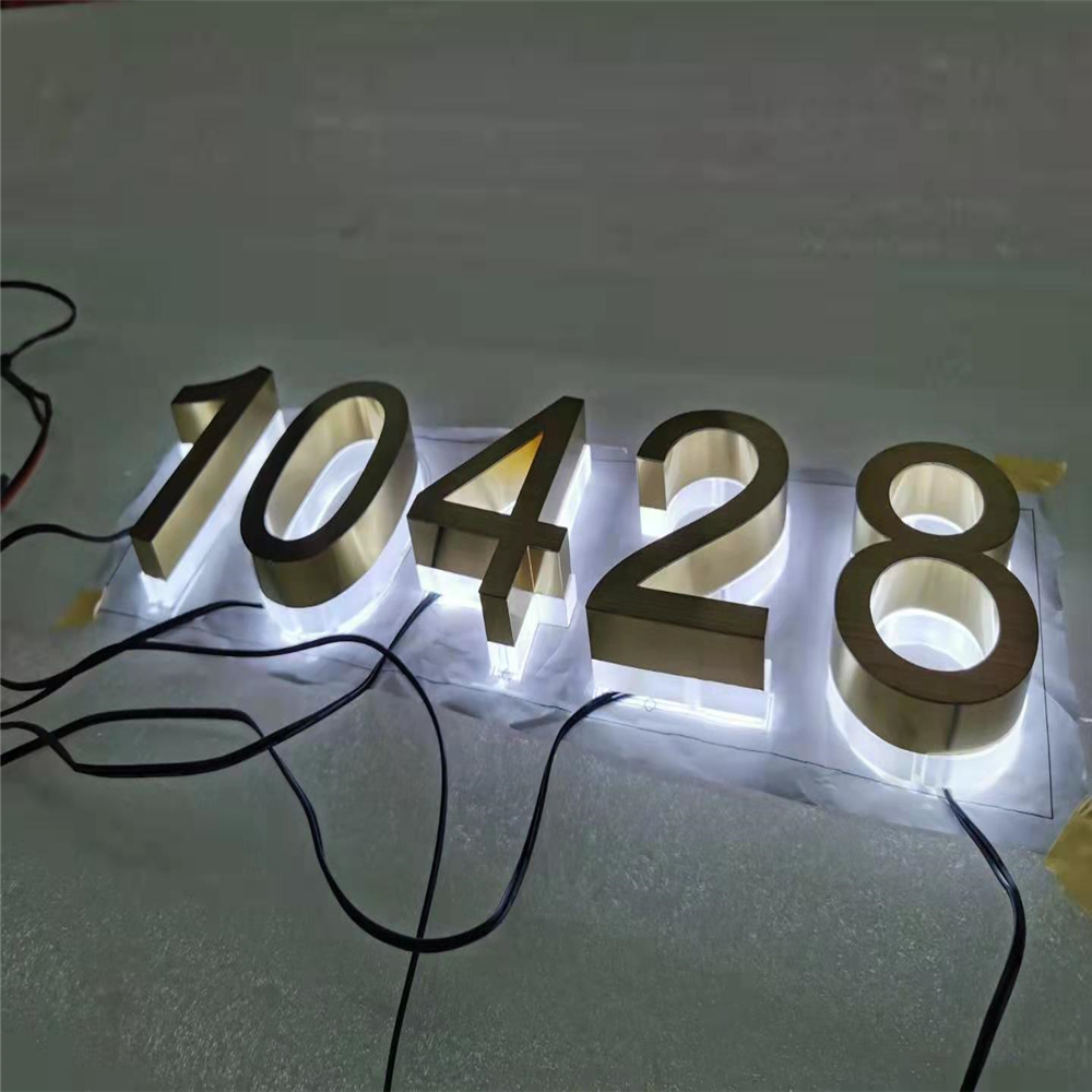 Professional custom rustic metal wall letters gold 3d signs small metal alphabet letters logo business