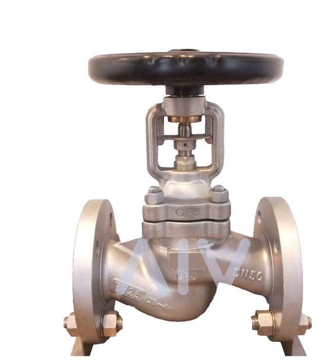 China Wenzhou Manufacturer AIV GS-C25 GGG-40 11.4401 1.4408 PN16-PN40 DIN Bellow Seal Globe Valve