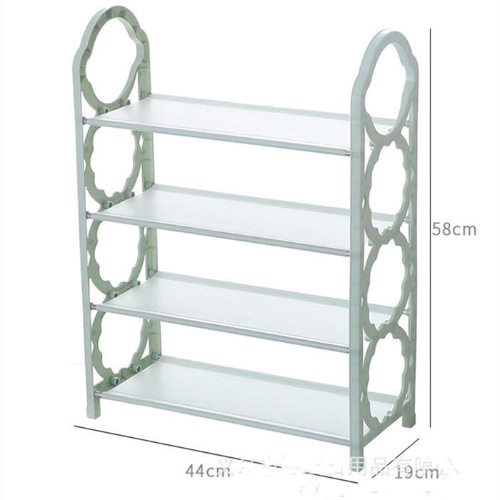 2021 latest living room modern furniture non-woven fabric + stainless steel tube assembly plastic shoe rack
