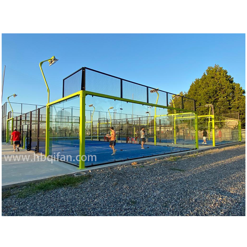 Роскошный индивидуальный уличный прочный большой FramePanoramic Padel, теннисный корт, поставщик ландшафтного паделя