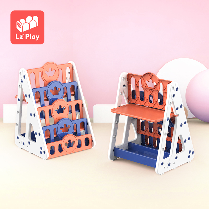 LZplay красочные детские пластиковые легко хранения мультфильм книжная полка