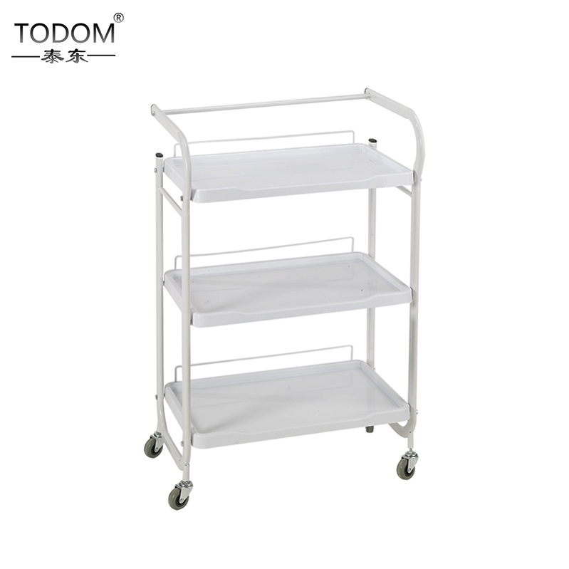 Best selling beauty salon equipment barber hairdressing trolley with plastic drawers nail salon furniture