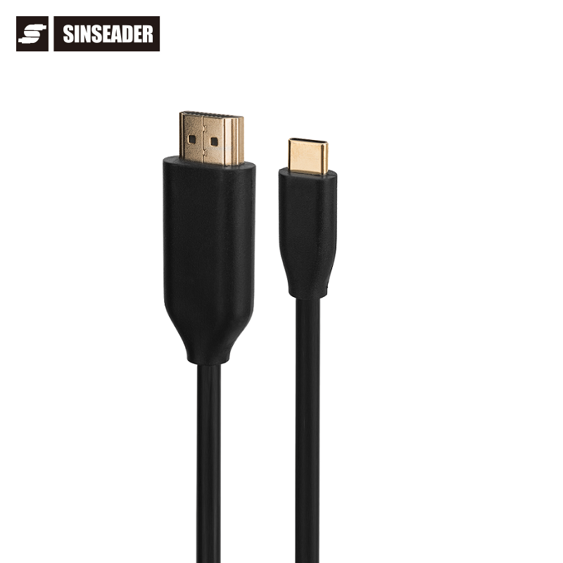 Оптовая продажа, позолоченный 4K USB Type C к HDMI-кабелю для ноутбука, проектора, видео, аудио