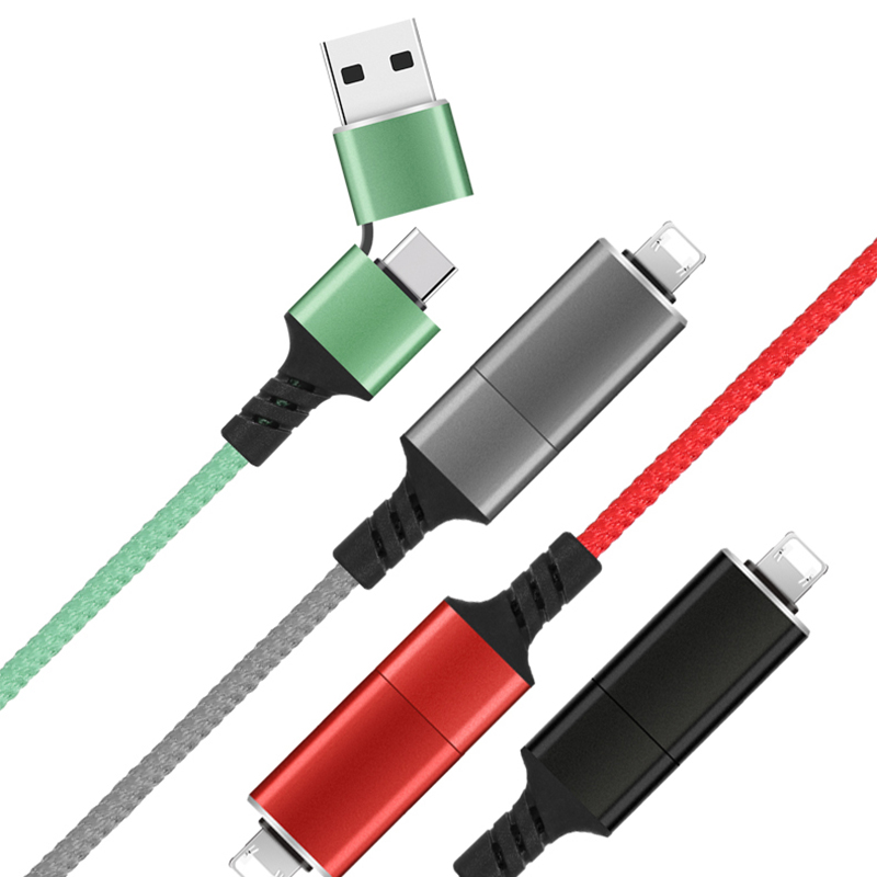 Многоцелевой зарядный шнур 3 в 1 Amazon Basics с разъемами Micro-USB типа C для iPhone 11 12 для samsung S8 s9