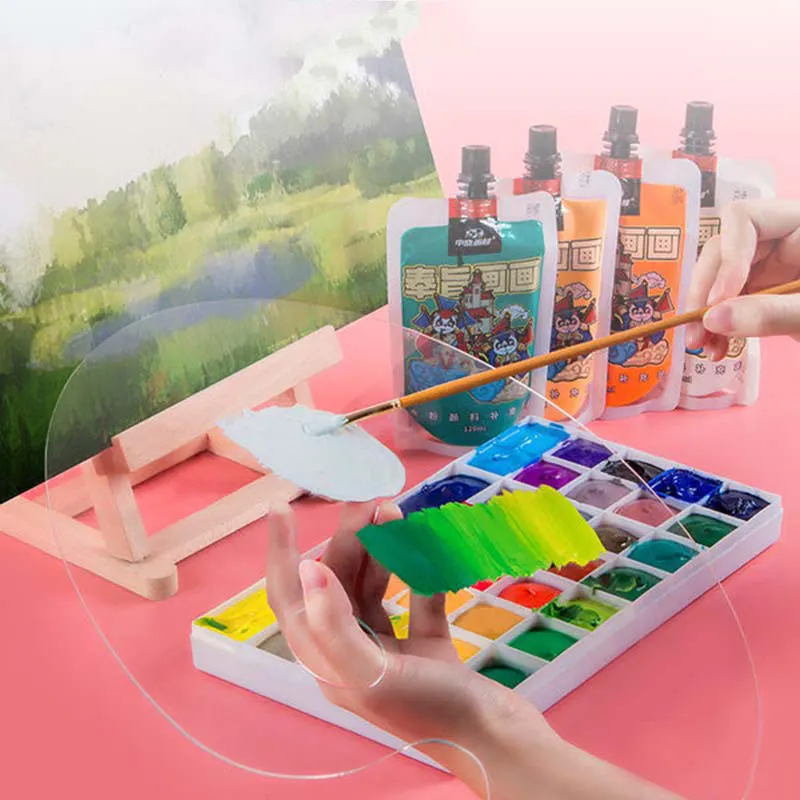 Custom Clear Acrylic Perspex Art Painting Paint Mixing Palette Non-Stick Oil Paint Mixing Tray