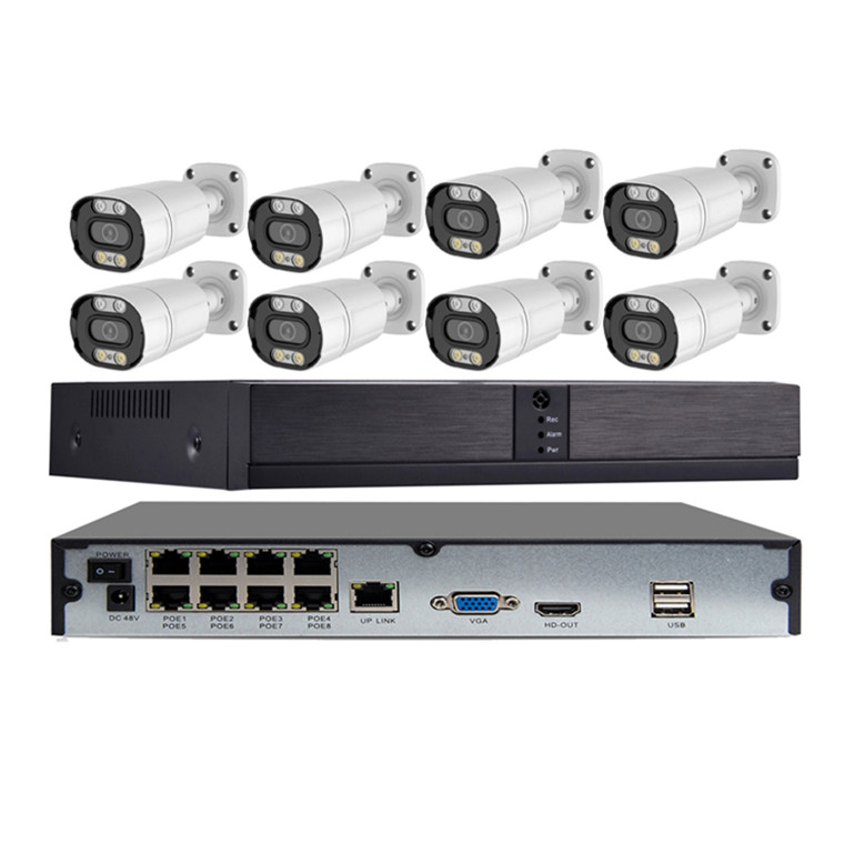 Qearim Colorvu H.265 8ch 5mp Poe Nvr комплект ip-камера для обнаружения движения Cctv камера видеонаблюдения полный цветной комплект