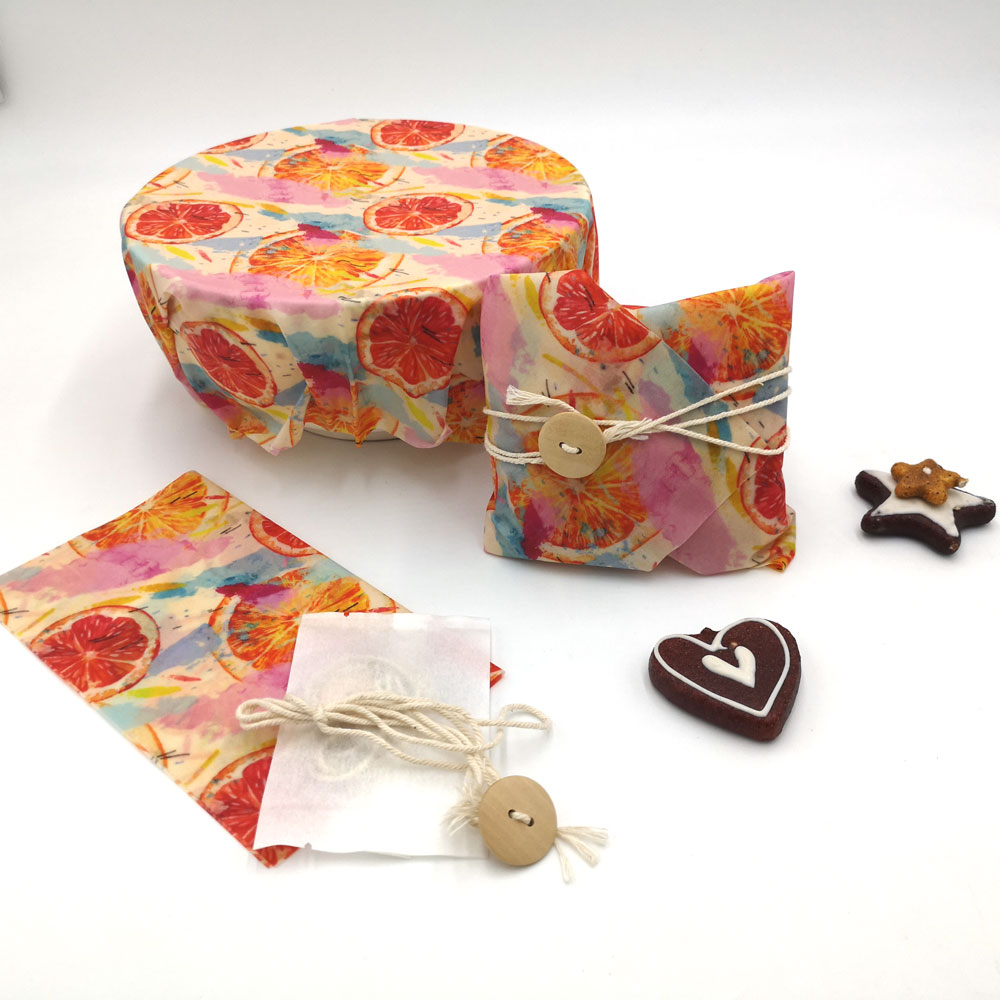Zero Waste Beeswax Food Storage Wrap Organic Cotton Cloth Reusable Wrap Bee Wax Wrap
