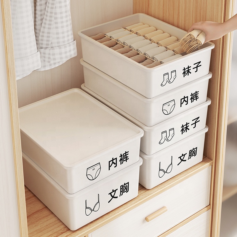 Home Storage Organization Items Container Box Basket Underwear Storage Box Bin Clothes Storage Box Plastic