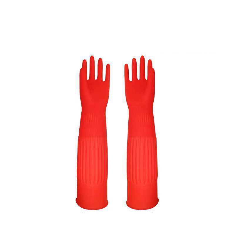 45cm Thickened Rubber Cleaning Kitchen Dishwashing Car Washing Latex Gloves for Household