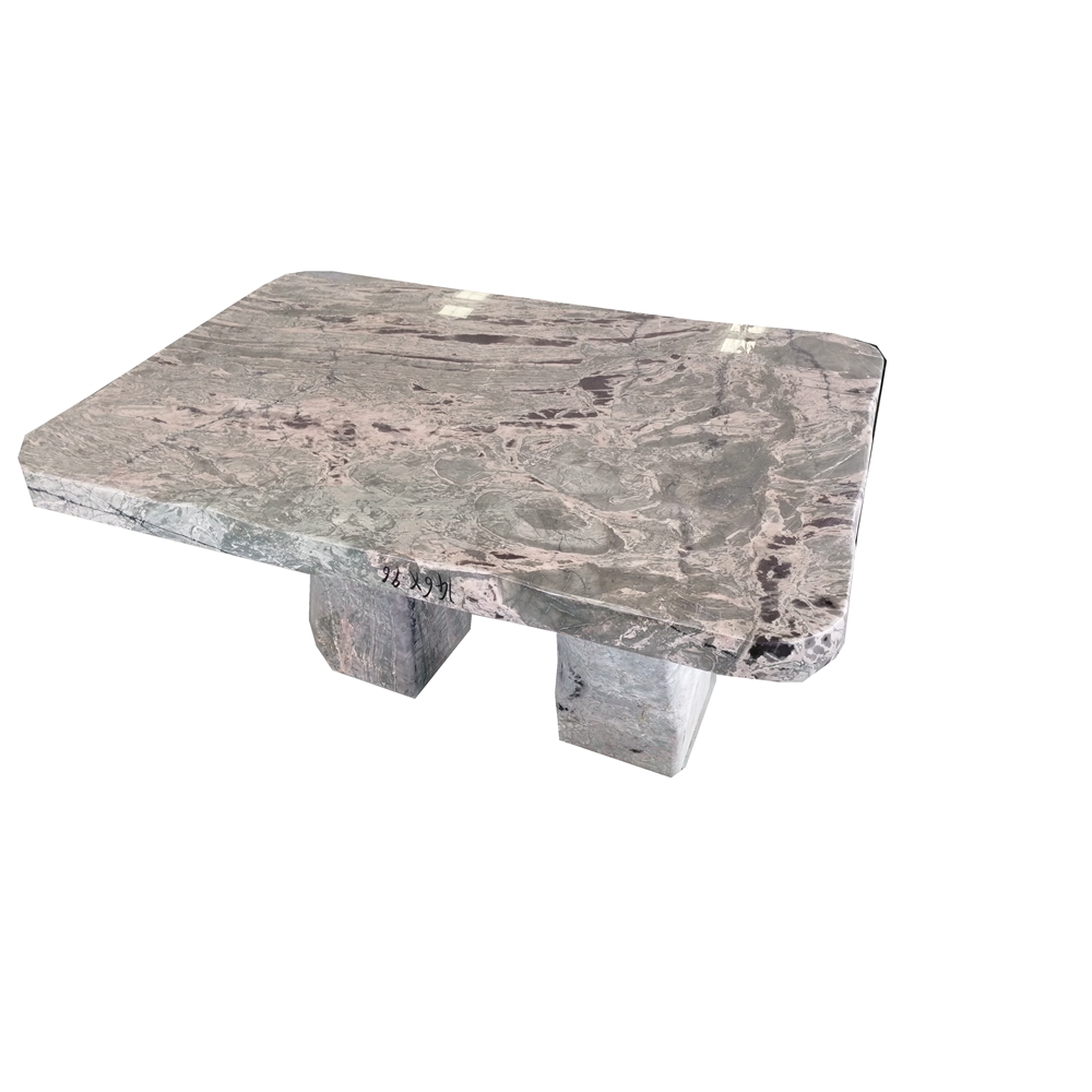 Natural Dragon Jade Marble Stone Table And Chair Sets Marble Benches For Outdoor Garden And Patio