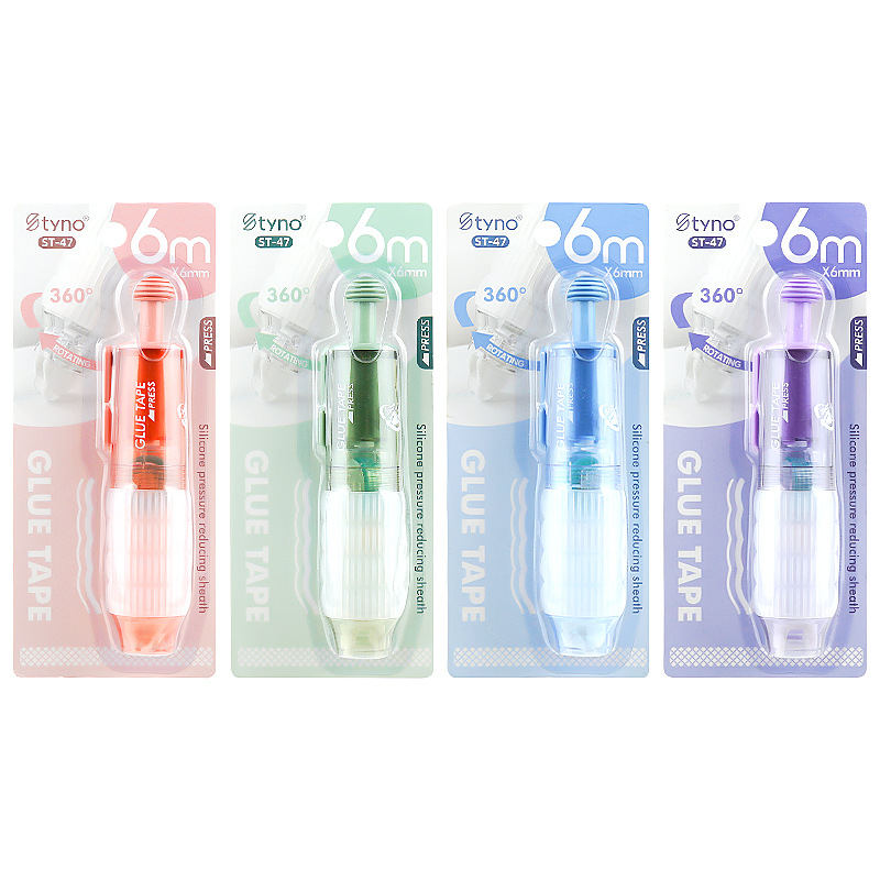 1PC Glue Pen Style Push Point Adhesive With High Appearance Value Viscosity Replaceable Core Correction Tape Style Double-Sided