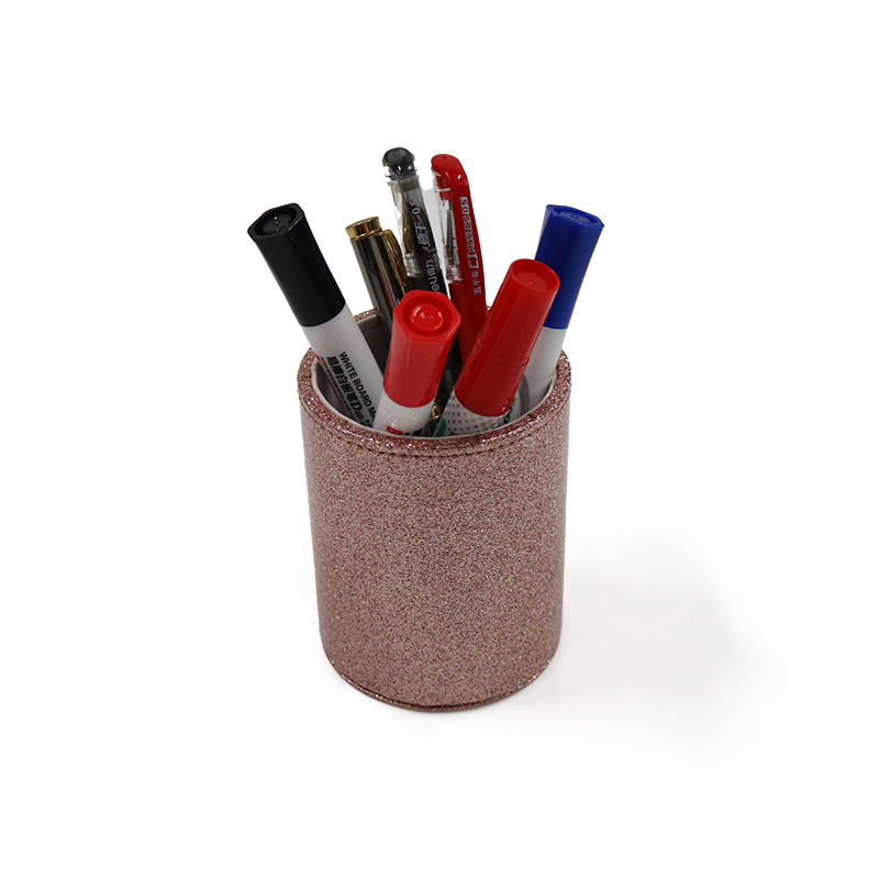 Office use pen box holder container brush pot portable desk organizer tubular pen rack pencil vase organizer holder storage box