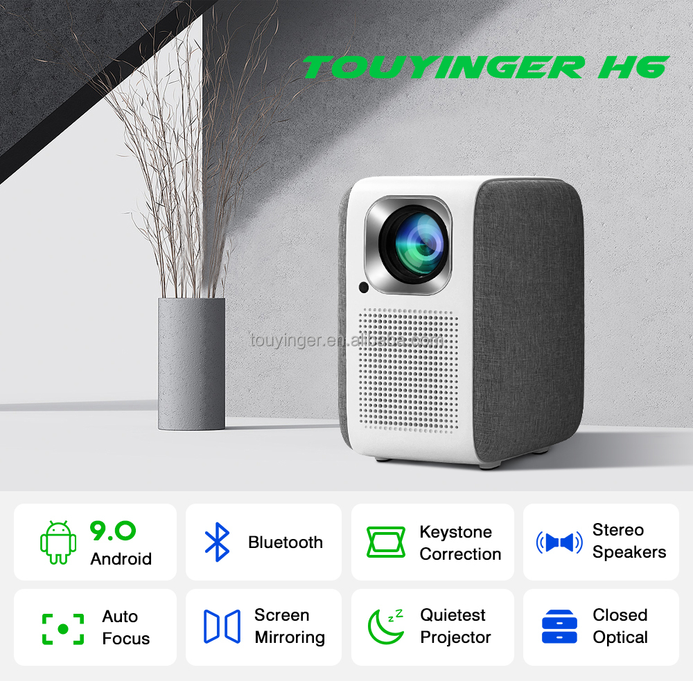 OEM/ODM Touyinger H6 мини android проектор 1080p Мини проектор 1080p с аккумуляторной запечатанной оптической машиной