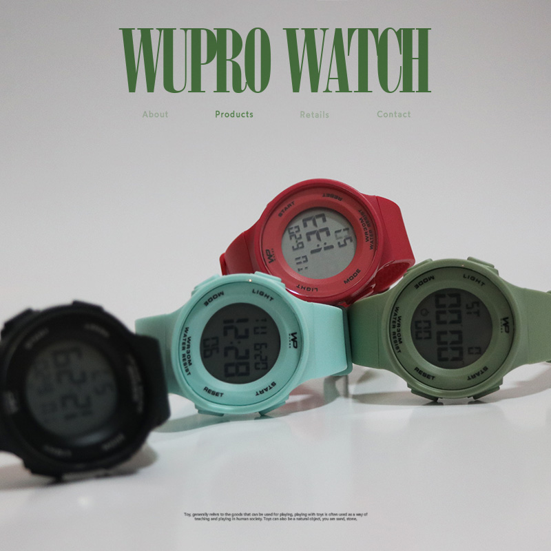 [Часы Wupro-палитра] цифровые часы, модные часы для мужчин, женщин, детей
