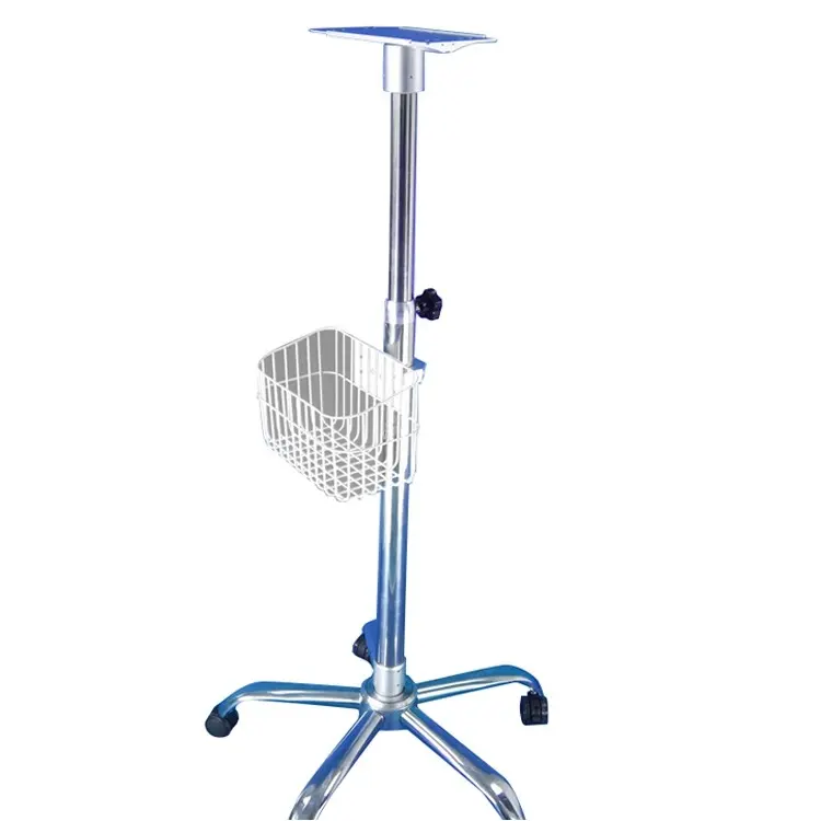 Guaranteed good sales computer monitor stand swivel stand medical equipment trolley with basket