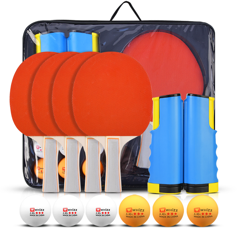 2021 Hot sale Table Tennis Bat Set Table tennis set Table tennis paddle six pingpong balls with net