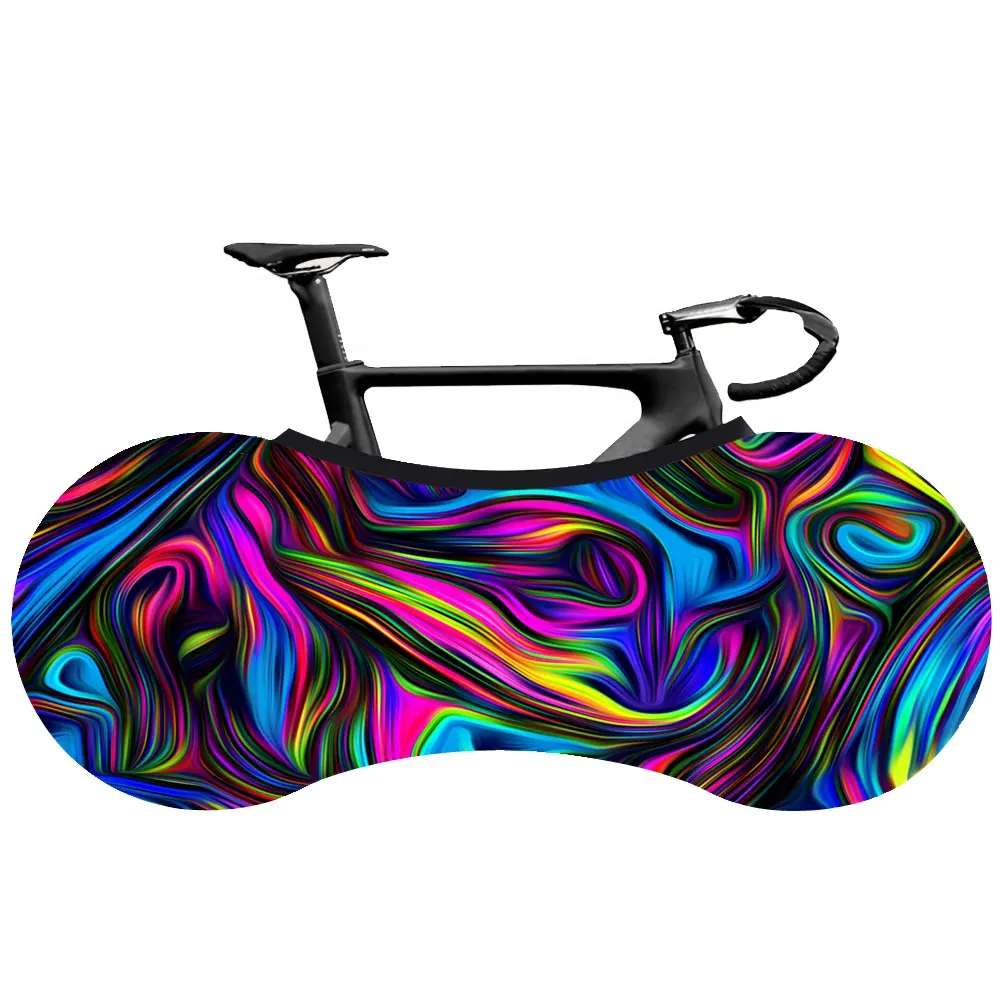 BC-1041, Indoor Removable Stone Printing Elastic Bike Cover Dustproof Multiple Protective Dust Bicycle Wheel Cover