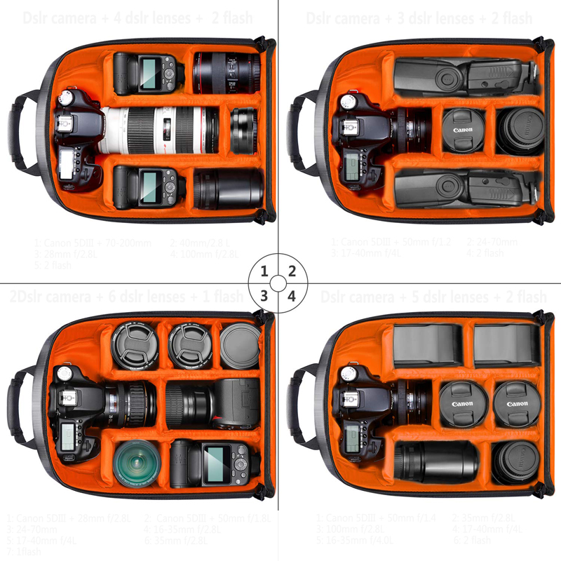YCW Новое поступление сумка для наружной камеры черный DSLR SLR легкий рюкзак для камеры