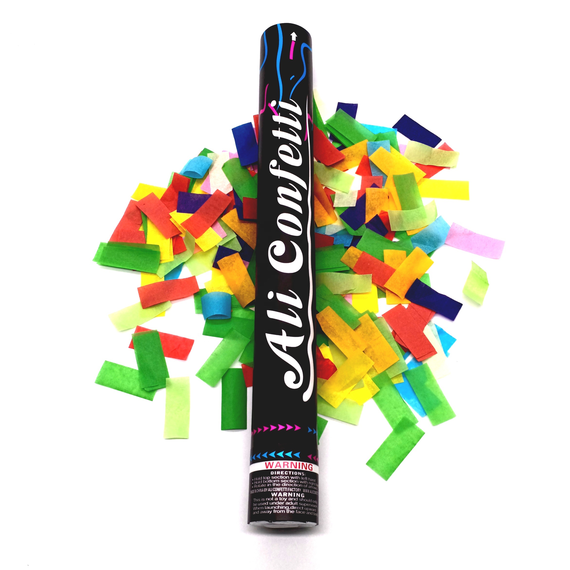Multi-color Custom Wedding Festival Party Biodegradable Compressed Air Confetti Cannon Party Poppers