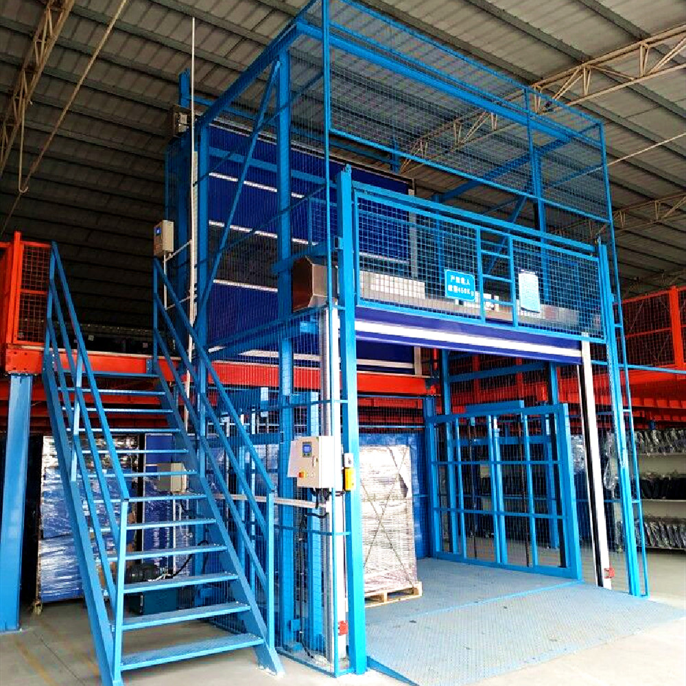 Hydraulic Goods Lift Elevator with Fast Roller Shutter Doors