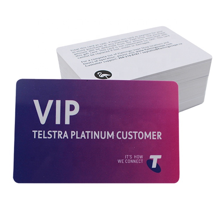 CR80 Credit Card Size Customized Printing PVC Plastic Card Membership VIP Business Card