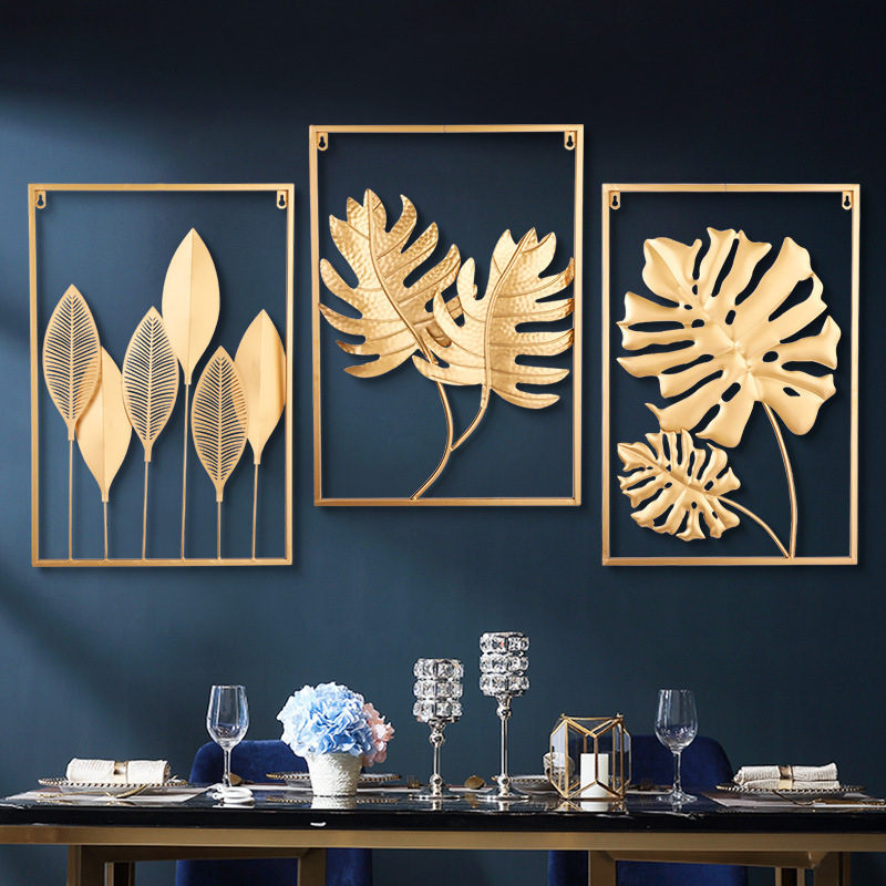 Wall Decor Interior Nordic House Bedroom Living Room Hanging Metal Modern Accents Decorative Gold Luxury Art Home Wall Decor